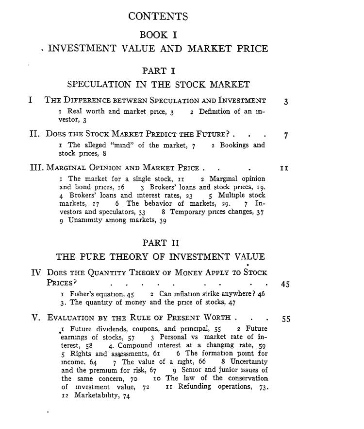 he Theory of Investment Value 